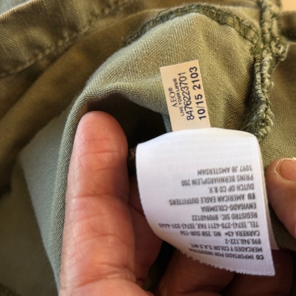 American Eagle Outfitters Men Utility Jacket Olive Green Type AE-177 Size LG - Picture 9 of 10